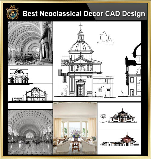 ★【Neoclassical Style Decor CAD Design Elements Collection】Neoclassical interior, Home decor,Traditional home decorating,Decoration@Autocad Blocks,Drawings,CAD Details,Elevation - Architecture Autocad Blocks,CAD Details,CAD Drawings,3D Models,PSD,Vector,Sketchup Download