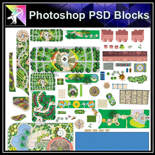 【Photoshop PSD Landscape Blocks】Landscape Paving Blocks 3 - Architecture Autocad Blocks,CAD Details,CAD Drawings,3D Models,PSD,Vector,Sketchup Download