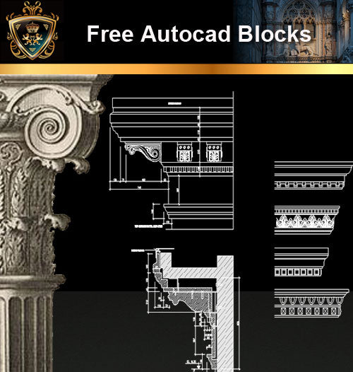 ★Free CAD Blocks-Architecture Decorative Elements V.12 - Architecture Autocad Blocks,CAD Details,CAD Drawings,3D Models,PSD,Vector,Sketchup Download