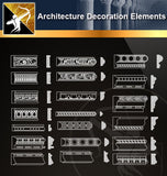 Free CAD Architecture Decoration Elements 5 - Architecture Autocad Blocks,CAD Details,CAD Drawings,3D Models,PSD,Vector,Sketchup Download