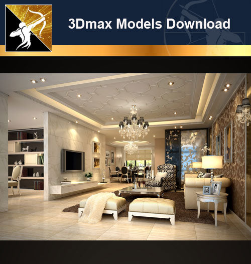 ★Download 3D Max Decoration Models -Living Room V.1 - Architecture Autocad Blocks,CAD Details,CAD Drawings,3D Models,PSD,Vector,Sketchup Download