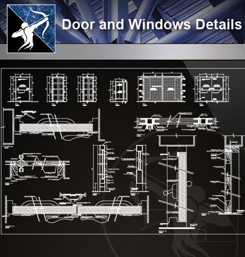 【Door Details】Door and Windows Details - Architecture Autocad Blocks,CAD Details,CAD Drawings,3D Models,PSD,Vector,Sketchup Download