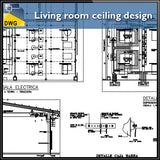 【CAD Details】Living room ceiling design and detail dwg files - Architecture Autocad Blocks,CAD Details,CAD Drawings,3D Models,PSD,Vector,Sketchup Download