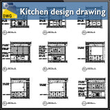 【CAD Details】Detail drawing of Kitchen Design CAD Drawing - Architecture Autocad Blocks,CAD Details,CAD Drawings,3D Models,PSD,Vector,Sketchup Download