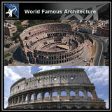 【World Famous Architecture CAD Drawings】Roman Coliseum CAD 3D model - Architecture Autocad Blocks,CAD Details,CAD Drawings,3D Models,PSD,Vector,Sketchup Download