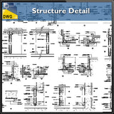 【CAD Details】Structure CAD Details - Architecture Autocad Blocks,CAD Details,CAD Drawings,3D Models,PSD,Vector,Sketchup Download