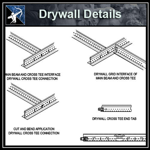 【Architecture Details】Drywall Details - Architecture Autocad Blocks,CAD Details,CAD Drawings,3D Models,PSD,Vector,Sketchup Download