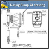 【CAD Details】Dosing pump 2d drawing in autocad dwg files - Architecture Autocad Blocks,CAD Details,CAD Drawings,3D Models,PSD,Vector,Sketchup Download