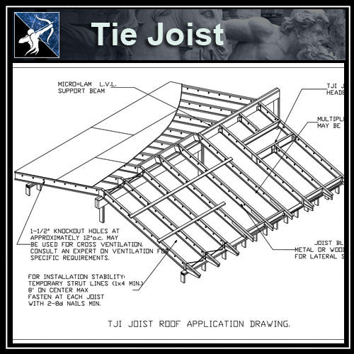 【Architecture Details】Tie Joist - Architecture Autocad Blocks,CAD Details,CAD Drawings,3D Models,PSD,Vector,Sketchup Download