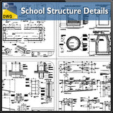 【CAD Details】School Structure CAD Details - Architecture Autocad Blocks,CAD Details,CAD Drawings,3D Models,PSD,Vector,Sketchup Download