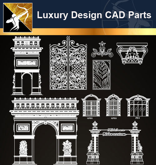 Luxury Design CAD Blocks 4 - Architecture Autocad Blocks,CAD Details,CAD Drawings,3D Models,PSD,Vector,Sketchup Download