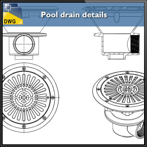 【CAD Details】Pool Drain CAD detail autocad files - Architecture Autocad Blocks,CAD Details,CAD Drawings,3D Models,PSD,Vector,Sketchup Download