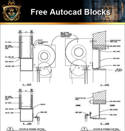 ★Free CAD Details-Door Details - Architecture Autocad Blocks,CAD Details,CAD Drawings,3D Models,PSD,Vector,Sketchup Download