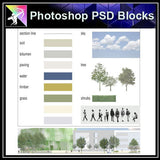 【Photoshop PSD Landscape Blocks】Landscape Plan,Elevation Blocks V.1(Recommanded!!) - Architecture Autocad Blocks,CAD Details,CAD Drawings,3D Models,PSD,Vector,Sketchup Download