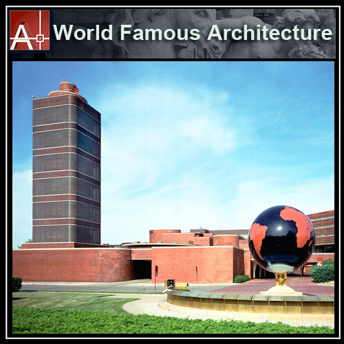 【Famous Architecture Project】SC Johnson Administration Building and Research Tower-Frank Lloyd Wright-Architectural CAD Drawings - Architecture Autocad Blocks,CAD Details,CAD Drawings,3D Models,PSD,Vector,Sketchup Download