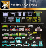 ★Full Bed Blocks - Architecture Autocad Blocks,CAD Details,CAD Drawings,3D Models,PSD,Vector,Sketchup Download