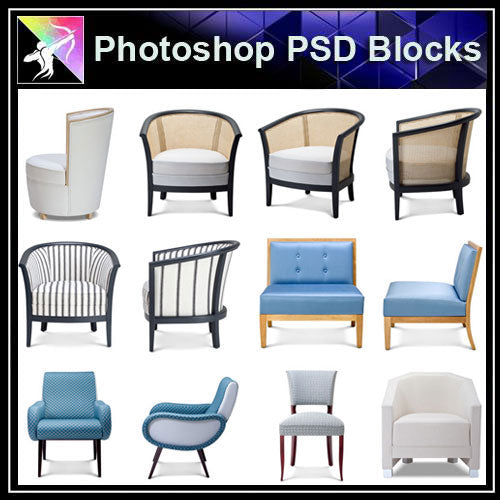【Photoshop PSD Blocks】Sofa PSD Blocks - Architecture Autocad Blocks,CAD Details,CAD Drawings,3D Models,PSD,Vector,Sketchup Download