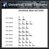 ★Free CAD Details-Universal Steel Sections 1 - Architecture Autocad Blocks,CAD Details,CAD Drawings,3D Models,PSD,Vector,Sketchup Download