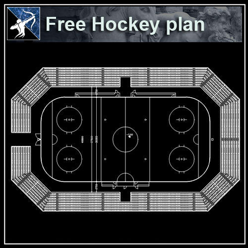 【Architecture CAD Projects】Hockey field CAD plans ,CAD Blocks - Architecture Autocad Blocks,CAD Details,CAD Drawings,3D Models,PSD,Vector,Sketchup Download