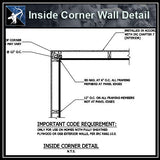 ★Free CAD Details-Inside Corner Wall Detail - Architecture Autocad Blocks,CAD Details,CAD Drawings,3D Models,PSD,Vector,Sketchup Download