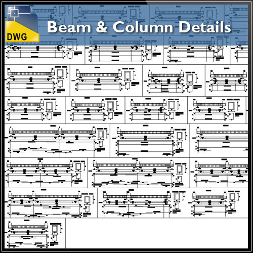 【CAD Details】Beam & Column CAD Details - Architecture Autocad Blocks,CAD Details,CAD Drawings,3D Models,PSD,Vector,Sketchup Download