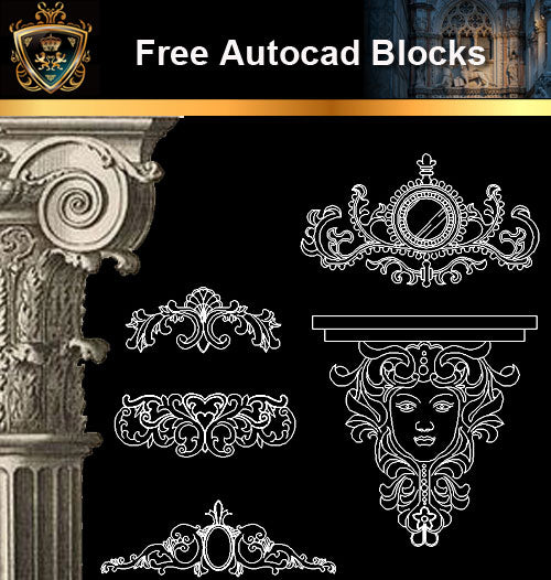 ★Free CAD Blocks-Architecture Decorative Elements V.4 - Architecture Autocad Blocks,CAD Details,CAD Drawings,3D Models,PSD,Vector,Sketchup Download