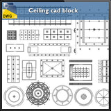 【Interior Design CAD Drawings】@Ceiling Design Cad block CAD Drawings - Architecture Autocad Blocks,CAD Details,CAD Drawings,3D Models,PSD,Vector,Sketchup Download