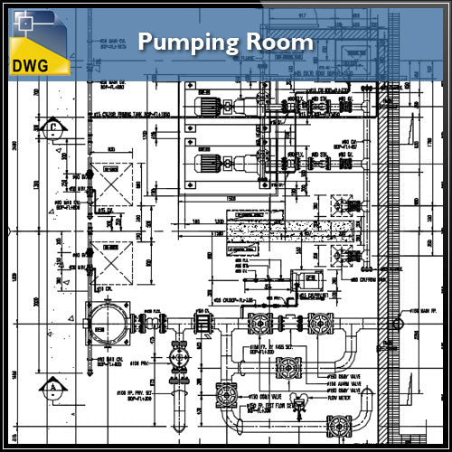 【CAD Details】Pumping Room CAD Details - Architecture Autocad Blocks,CAD Details,CAD Drawings,3D Models,PSD,Vector,Sketchup Download