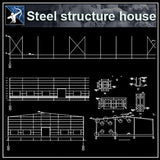 【Architecture CAD Projects】Steel Structure Design CAD Blocks,Plans,Layout