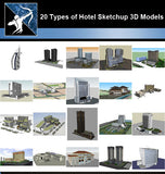 ★Best 20 Types of Hotel Sketchup 3D Models Collection V.1 (Recommanded!!) - Architecture Autocad Blocks,CAD Details,CAD Drawings,3D Models,PSD,Vector,Sketchup Download