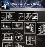 【Wood Constructure Details】Wooden Block Design - Architecture Autocad Blocks,CAD Details,CAD Drawings,3D Models,PSD,Vector,Sketchup Download