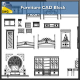 【Interior Design CAD Drawings】@Furniture Cad blocks, CAD Drawings - Architecture Autocad Blocks,CAD Details,CAD Drawings,3D Models,PSD,Vector,Sketchup Download