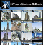 ★Best 23 Types of Commercial Building Sketchup 3D Models Collection(Recommanded!!) - Architecture Autocad Blocks,CAD Details,CAD Drawings,3D Models,PSD,Vector,Sketchup Download