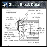 ★Free CAD Details-Glass Block Detail - Architecture Autocad Blocks,CAD Details,CAD Drawings,3D Models,PSD,Vector,Sketchup Download