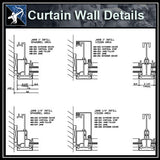 【Architecture Details】Curtain Wall Details - Architecture Autocad Blocks,CAD Details,CAD Drawings,3D Models,PSD,Vector,Sketchup Download