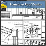 【CAD Details】Structure Roof Design CAD Details - Architecture Autocad Blocks,CAD Details,CAD Drawings,3D Models,PSD,Vector,Sketchup Download