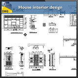 【Interior Design CAD Drawings】@House interior design Elevation CAD Drawings - Architecture Autocad Blocks,CAD Details,CAD Drawings,3D Models,PSD,Vector,Sketchup Download