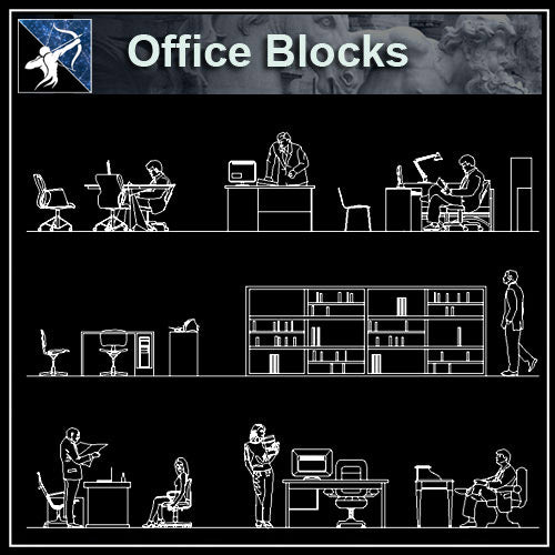【Architecture CAD Projects】Office CAD Blocks and Plans,Elevation - Architecture Autocad Blocks,CAD Details,CAD Drawings,3D Models,PSD,Vector,Sketchup Download