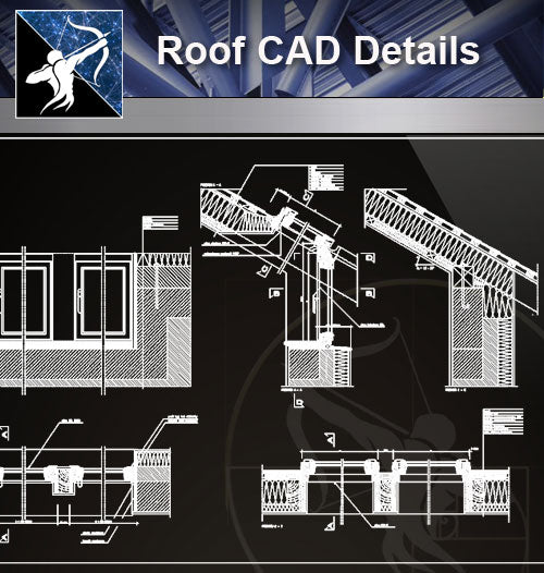 【Roof Details】Free Roof Details 2 - Architecture Autocad Blocks,CAD Details,CAD Drawings,3D Models,PSD,Vector,Sketchup Download