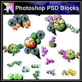 Photoshop PSD Landscape Shurb Blocks - Architecture Autocad Blocks,CAD Details,CAD Drawings,3D Models,PSD,Vector,Sketchup Download