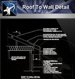 【Roof Details】Free Roof To Wall Detail - Architecture Autocad Blocks,CAD Details,CAD Drawings,3D Models,PSD,Vector,Sketchup Download