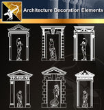 ★Architectural Decorative CAD Elements 02 - Architecture Autocad Blocks,CAD Details,CAD Drawings,3D Models,PSD,Vector,Sketchup Download