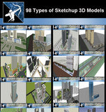 ★Total 98 Types of Commercial,Residential Building Sketchup 3D Models Collection(Best Recommanded!!) - Architecture Autocad Blocks,CAD Details,CAD Drawings,3D Models,PSD,Vector,Sketchup Download