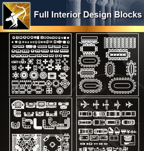 ★Full Interior Design Blocks 1 - Architecture Autocad Blocks,CAD Details,CAD Drawings,3D Models,PSD,Vector,Sketchup Download