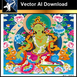 ★Vector Download AI-Thangka Paintings and Mandala: The Sacred Art of Nepal V.11 - Architecture Autocad Blocks,CAD Details,CAD Drawings,3D Models,PSD,Vector,Sketchup Download