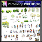 【Photoshop PSD Landscape Blocks】 People plan,elevation Blocks - Architecture Autocad Blocks,CAD Details,CAD Drawings,3D Models,PSD,Vector,Sketchup Download