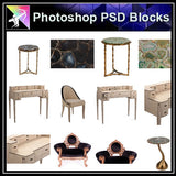 【Photoshop PSD Blocks】Luxury Furniture PSD Blocks 1 - Architecture Autocad Blocks,CAD Details,CAD Drawings,3D Models,PSD,Vector,Sketchup Download