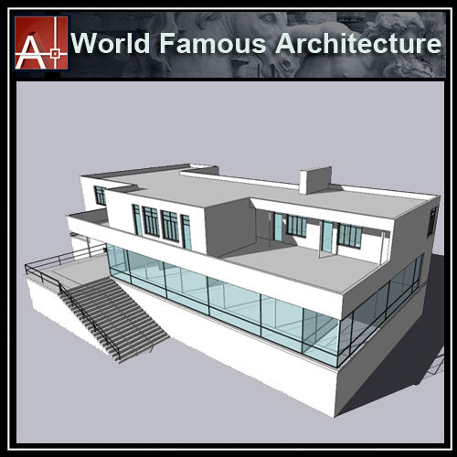 【Famous Architecture Project】Tugendhat Villa-Ludwig Mies van der Rohe-CAD Drawings - Architecture Autocad Blocks,CAD Details,CAD Drawings,3D Models,PSD,Vector,Sketchup Download