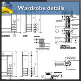 【Interior Design CAD Drawings】@Wardrobe detail and section dwg files V.3 - Architecture Autocad Blocks,CAD Details,CAD Drawings,3D Models,PSD,Vector,Sketchup Download