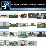★Best 19 Types of Hotel Sketchup 3D Models Collection V.2 (Recommanded!!) - Architecture Autocad Blocks,CAD Details,CAD Drawings,3D Models,PSD,Vector,Sketchup Download